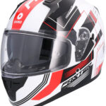 Casco Integral Shiro Trueno SH-667 Faster Blanco rojo 22.06