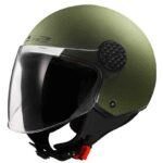 Casco Jet LS2 OF558 SPHERE II SOLID VERDE MILITALY MATE