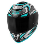 Casco Integral Givi 50.9 Atomic Titanio Plata Turquesa
