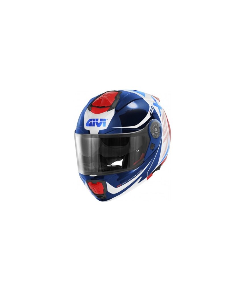 Casco Modular Givi X27 Dimension Blanco Azul Rojo - Imagen 2