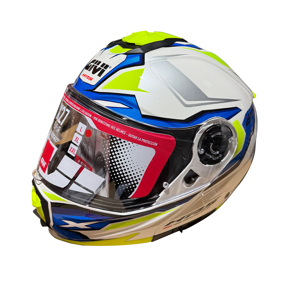 Casco Modular Givi X27 Dimension Blanco Azul Amarillo - Imagen 3