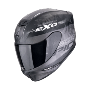 Casco Scorpion Exo-391 AVA Negro mate-Plata 22.06 + Pantalla Decorada