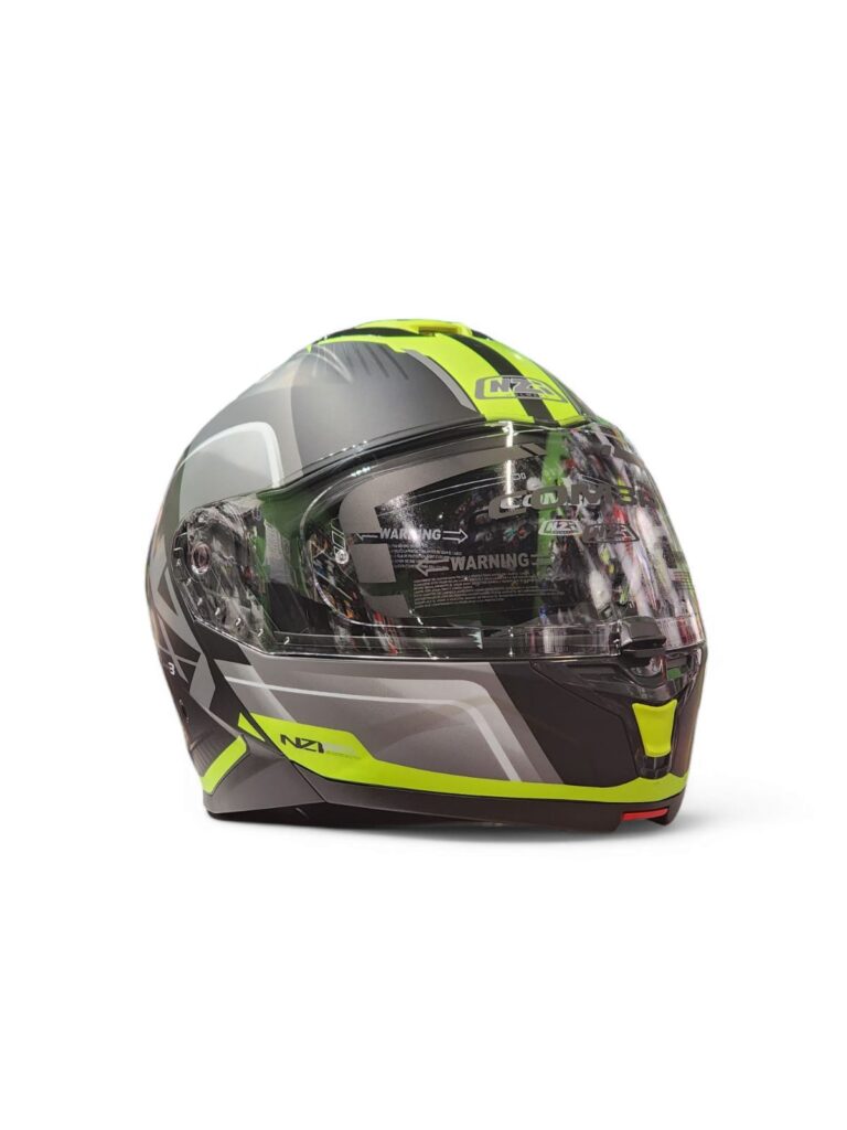 Casco modular NZI Combi 3 Duo Orbe Negro Antracita Amarillo