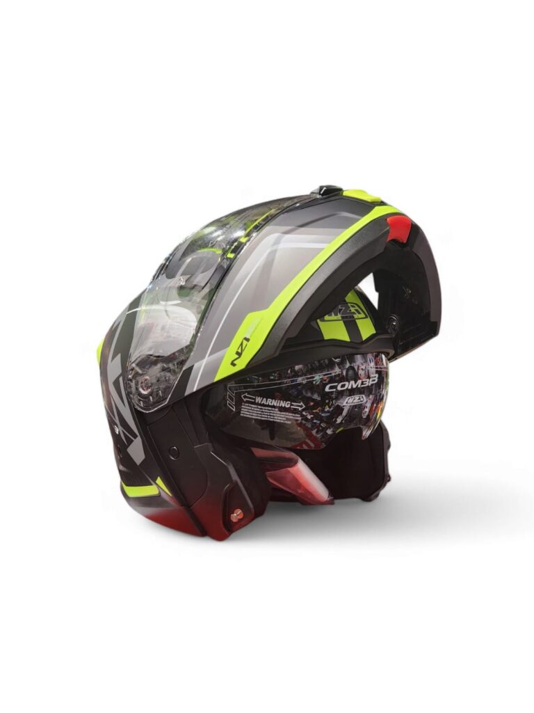 Casco modular NZI Combi 3 Duo Orbe Negro Antracita Amarillo - Imagen 2