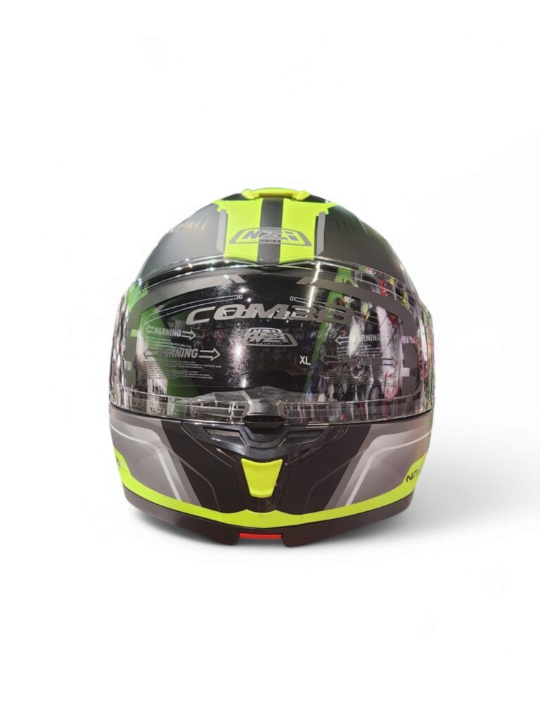 Casco modular NZI Combi 3 Duo Orbe Negro Antracita Amarillo - Imagen 4