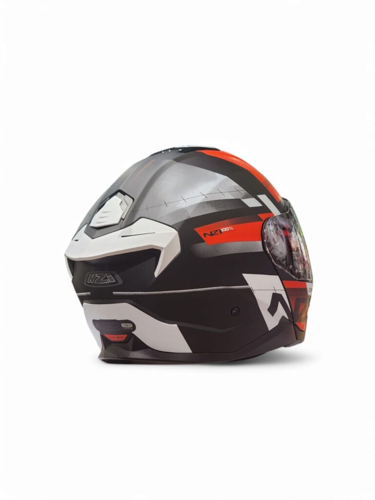 Casco modular NZI Combi 3 Duo Metric Negro Rojo Blanco - Imagen 5