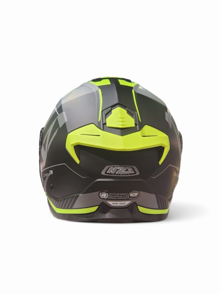 Casco modular NZI Combi 3 Duo Orbe Negro Antracita Amarillo - Imagen 6
