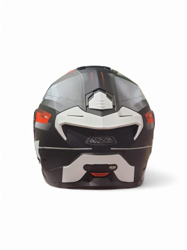 Casco modular NZI Combi 3 Duo Metric Negro Rojo Blanco - Imagen 6