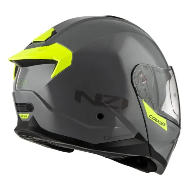 Casco Modular NZI Combi 3 Duo Solid Nardo Grey Amarillo