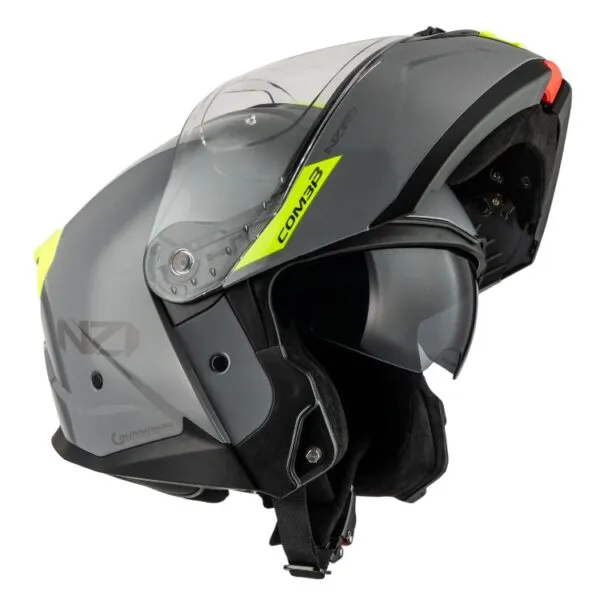 Casco Modular NZI Combi 3 Duo Solid Nardo Grey Amarillo
