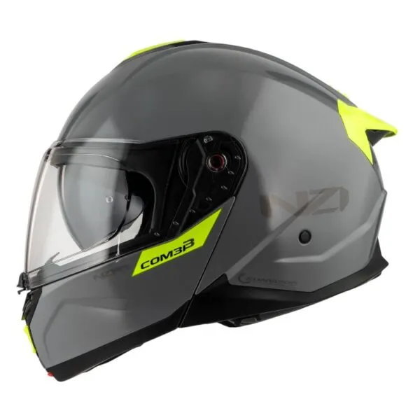 Casco Modular NZI Combi 3 Duo Solid Nardo Grey Amarillo
