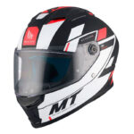 Casco Integral MT Stinger 2 Zizve B5 Negro Blanco Rojo
