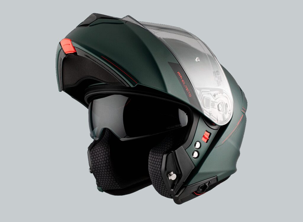 Casco Modular MT Genesis SV Solid A6 Verde Mate