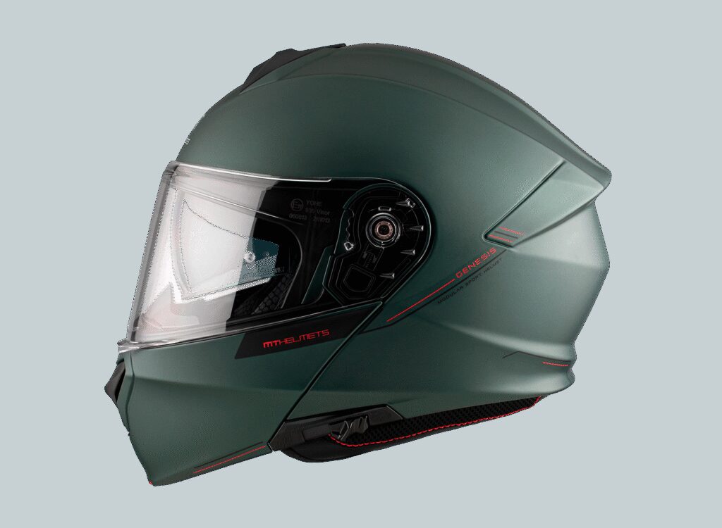 Casco Modular MT Genesis SV Solid A6 Verde Mate