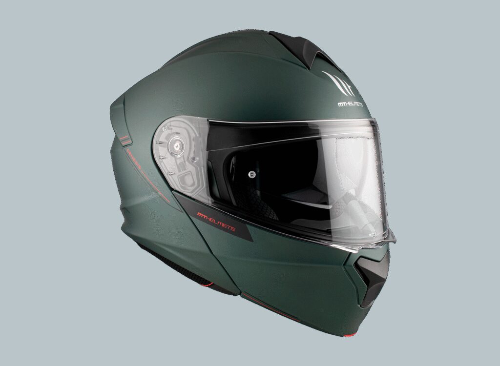 Casco Modular MT Genesis SV Solid A6 Verde Mate