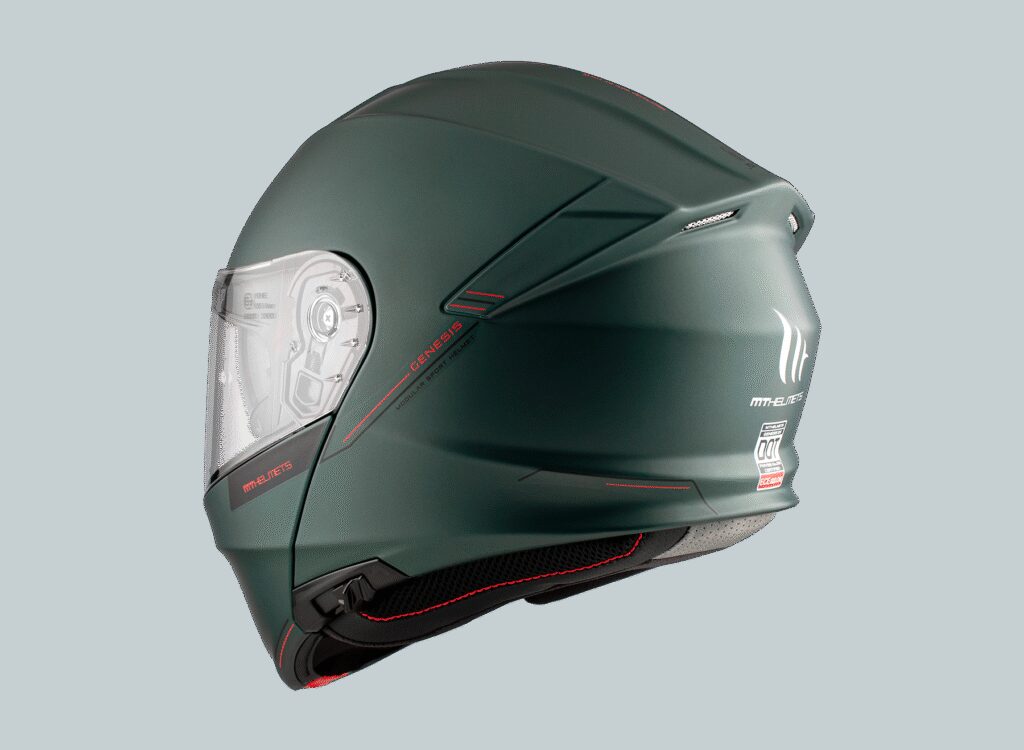 Casco Modular MT Genesis SV Solid A6 Verde Mate