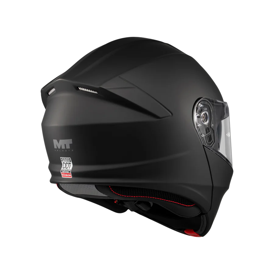Casco Modular MT Genesis SV Solid Pure A1 Negro Mate + Pinlcok Antivaho - Imagen 6