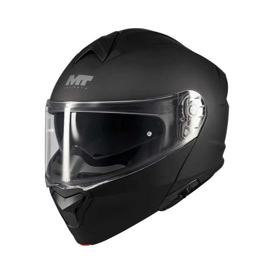 Casco Modular MT Genesis SV Solid Pure A1 Negro Mate + Pinlcok Antivaho - Imagen 3