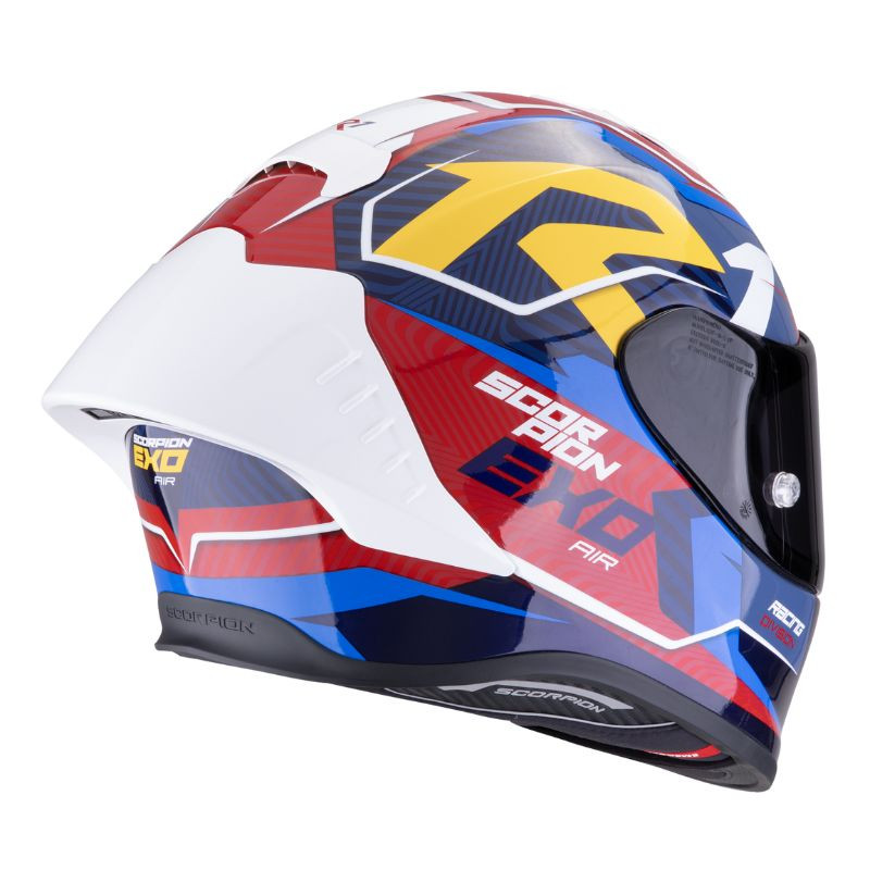 Casco Scorpion EXO R1 Evo Air II Coup Azul Rojo Amarillo 22.06