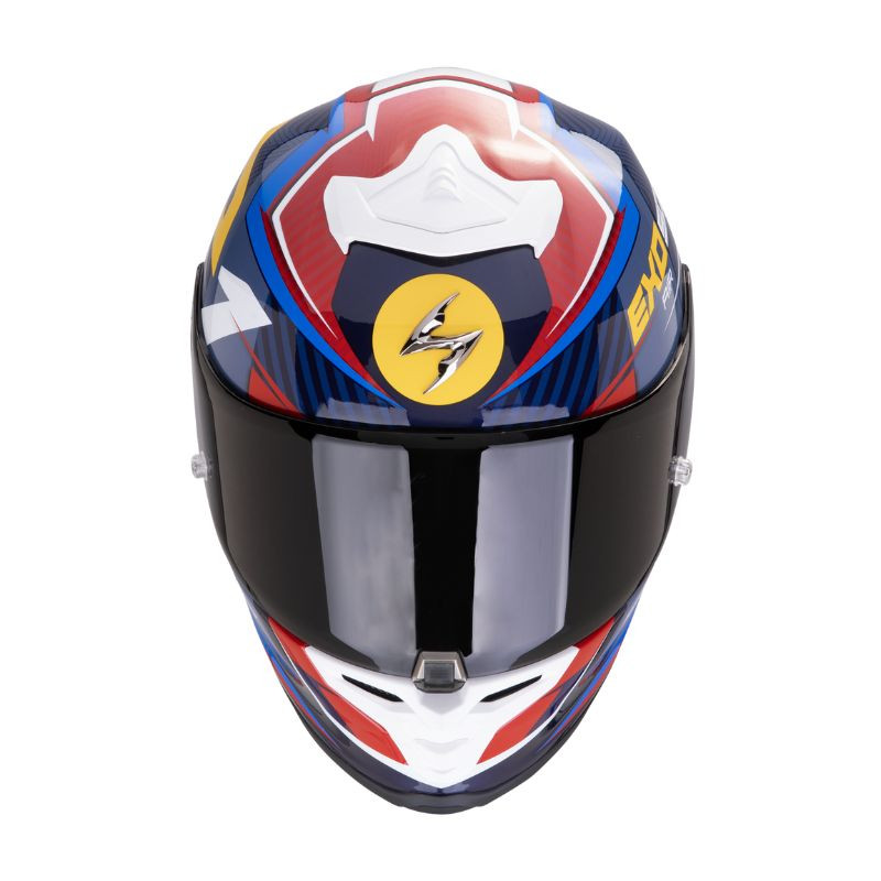 Casco Scorpion EXO R1 Evo Air II Coup Azul Rojo Amarillo 22.06
