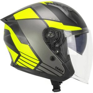 Casco Jet SKA-P 1MHG Jedi SportNegro Amarillo Fluorescente Mate