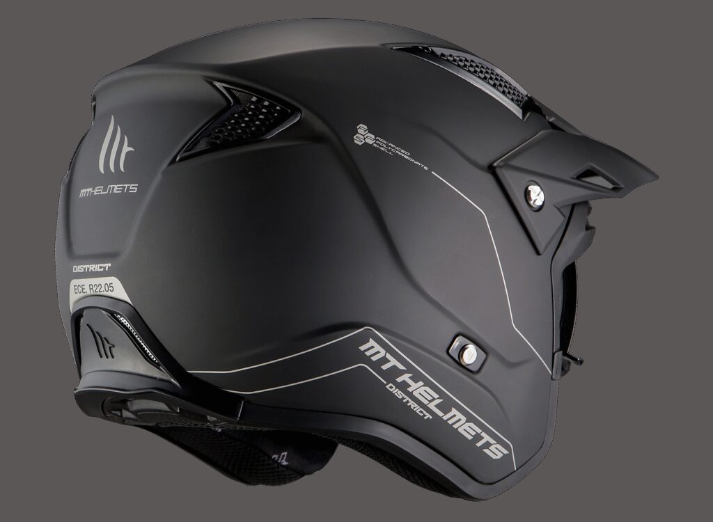 Casco Jet MT District SV Solid A1 Negro Mate