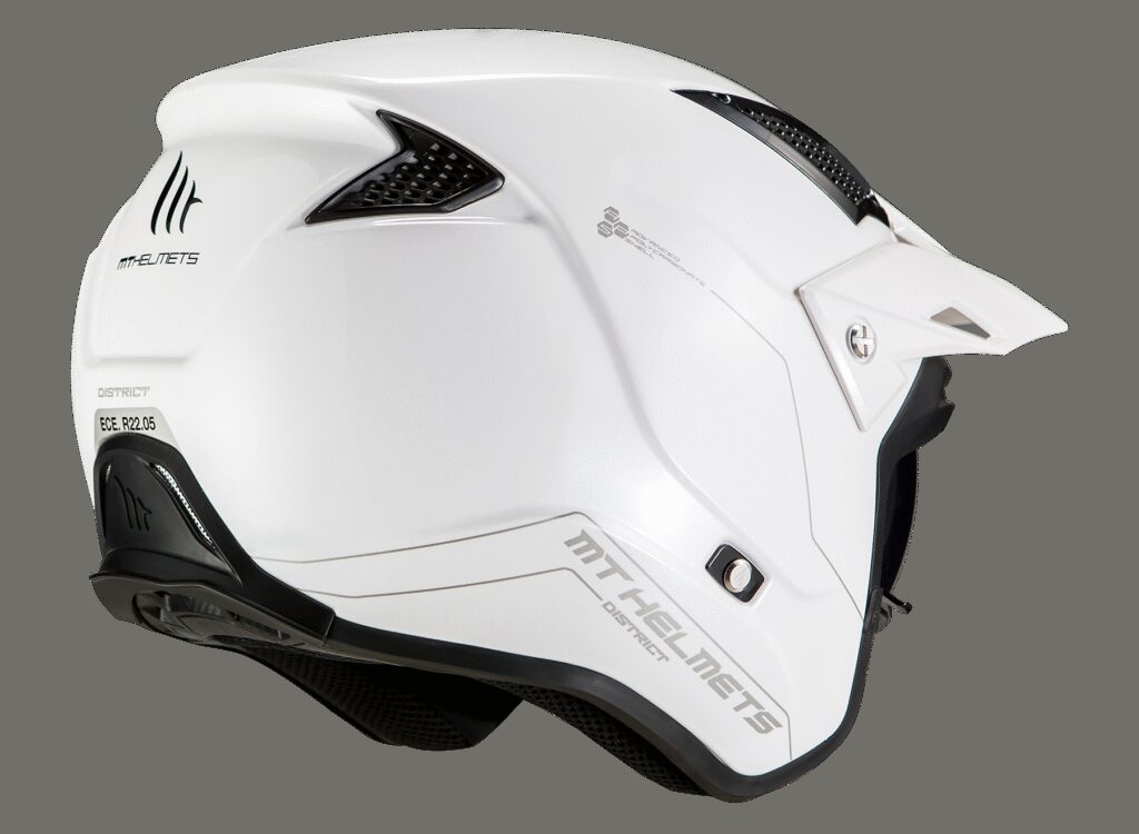 Casco Jet MT District SV Solid A0 Blanco Brillo