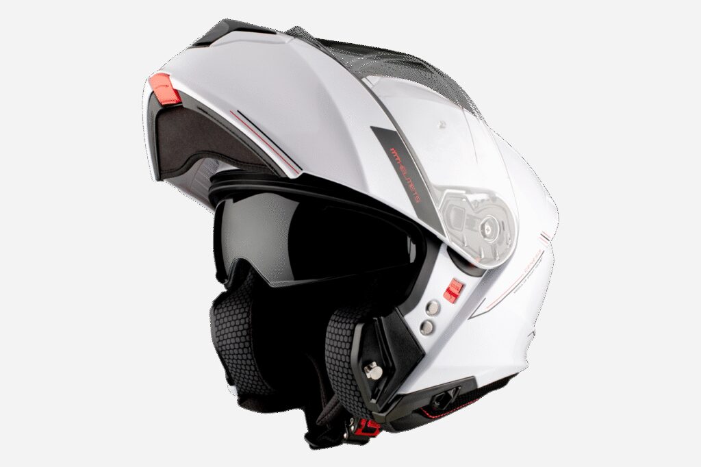 Casco Modular MT Genesis SV Solid A0 Blanco Brillo