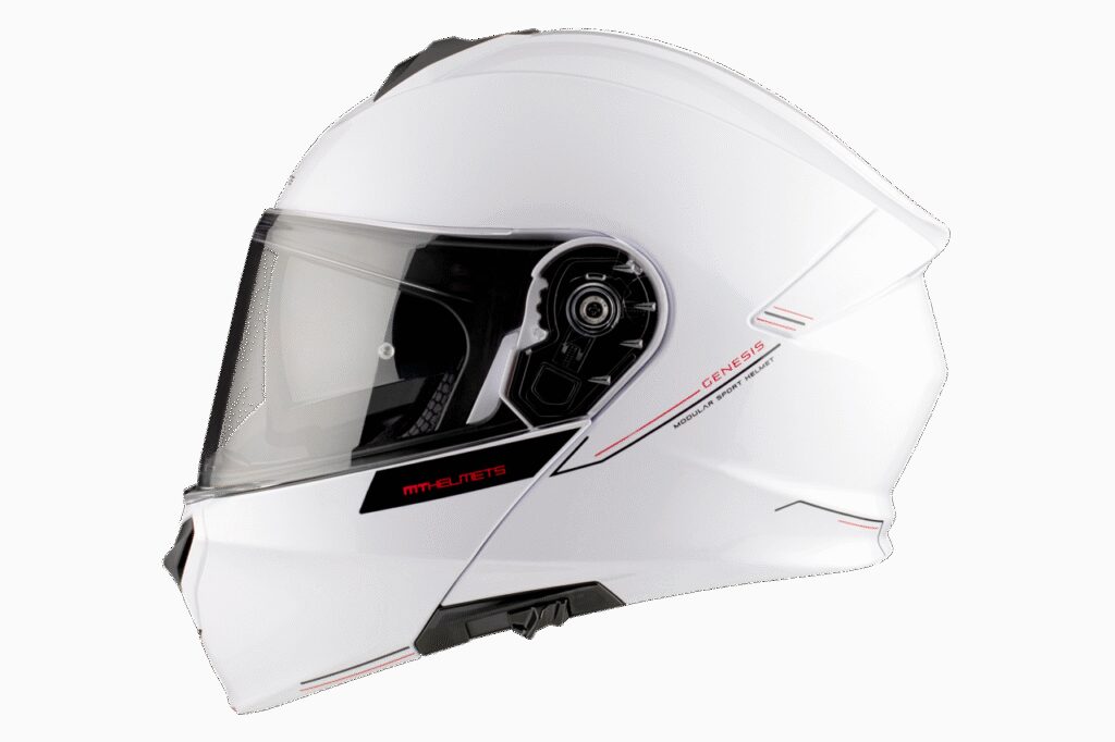 Casco Modular MT Genesis SV Solid A0 Blanco Brillo