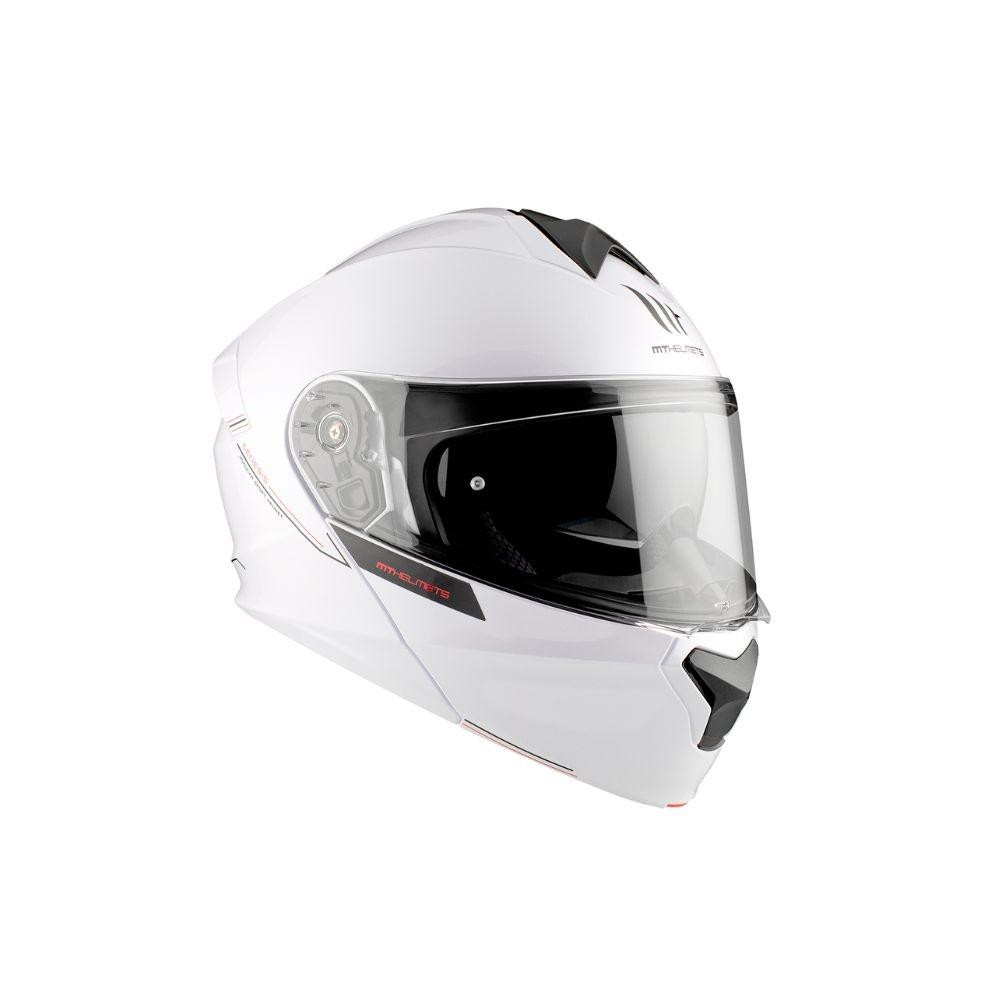 Casco Modular MT Genesis SV Solid A0 Blanco Brillo