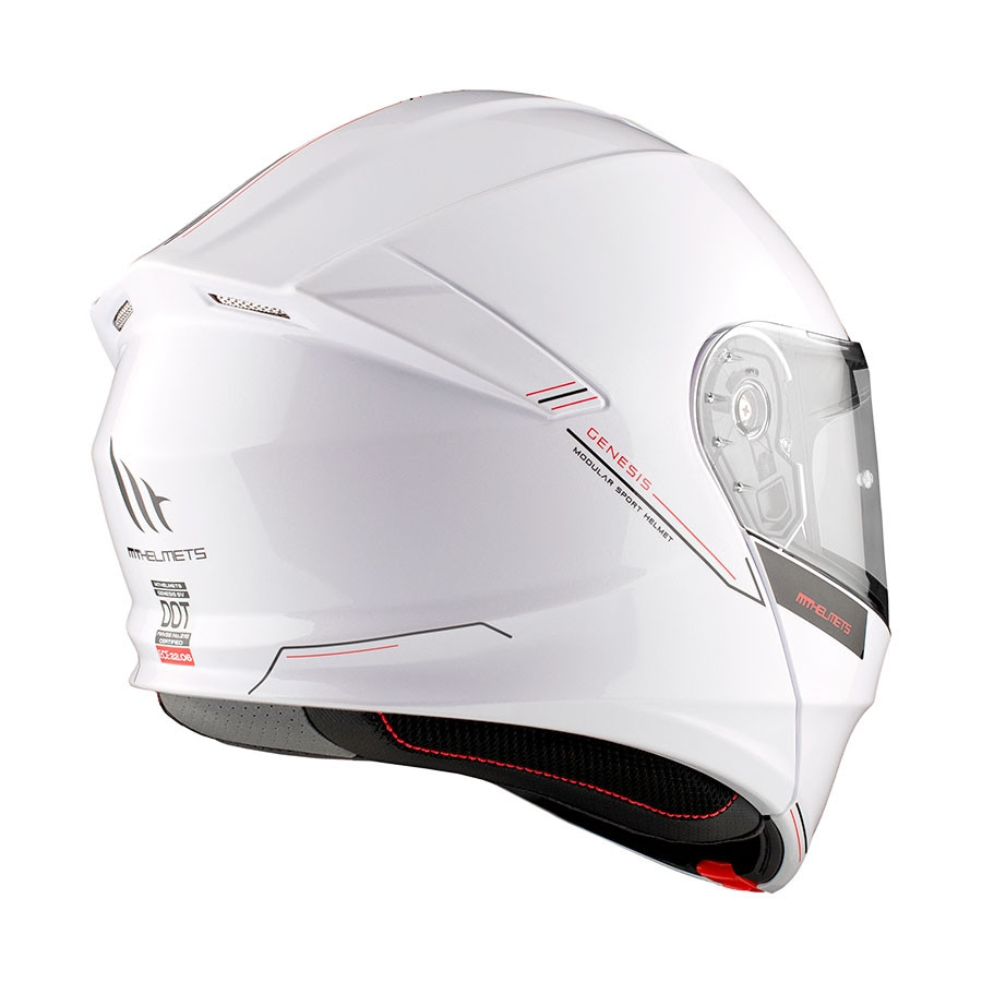 Casco Modular MT Genesis SV Solid A0 Blanco Brillo