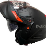Casco modular NZI Combi 3 Duo Solid Nouveau Negro Rojo