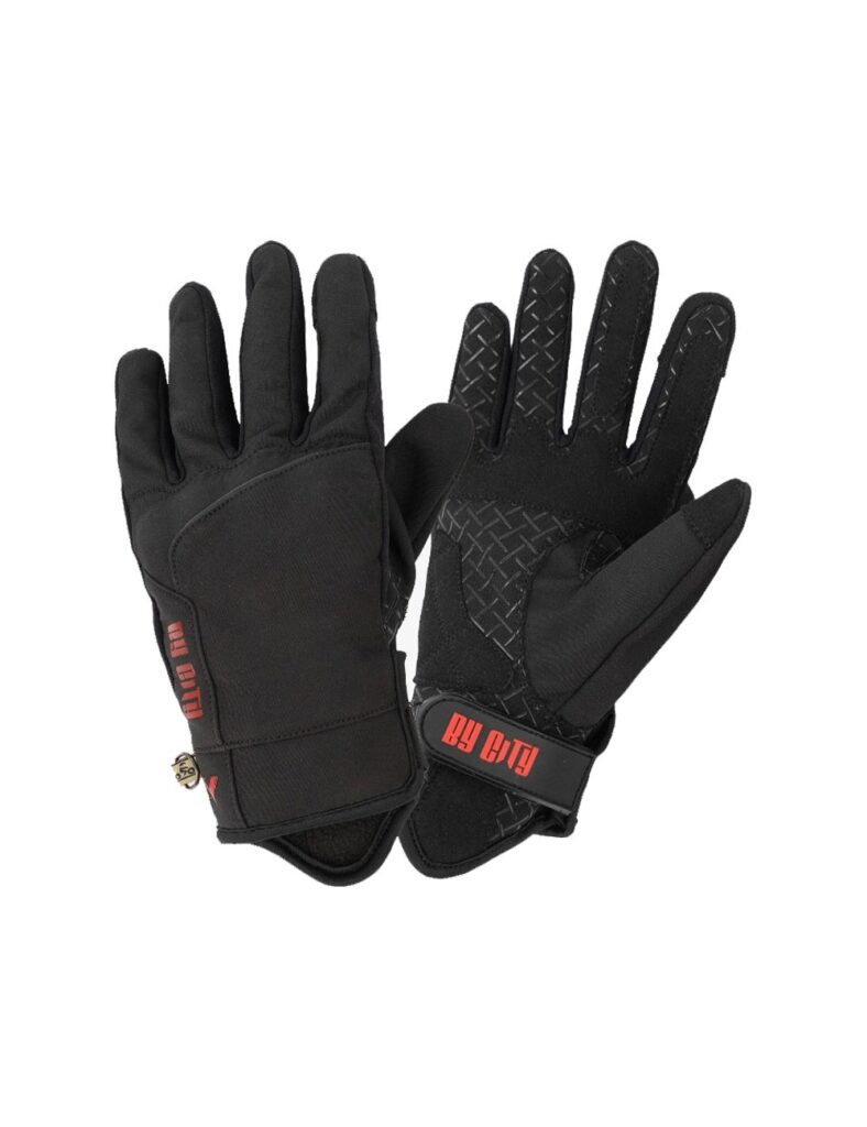 Guantes Invierno By City Hombre Viena Negro Rojo