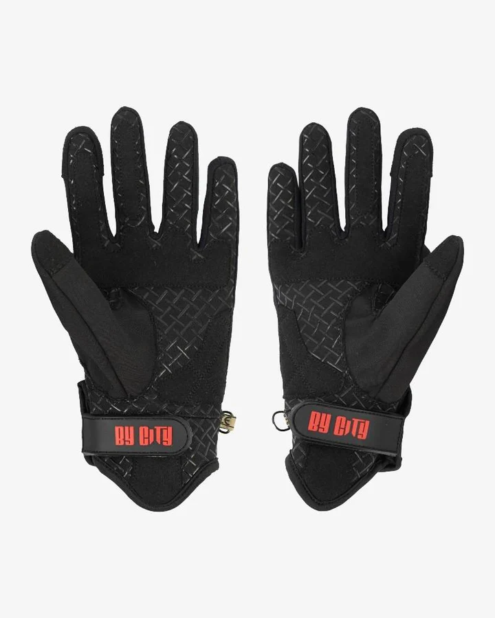 Guantes Invierno By City Hombre Viena Negro Rojo - Imagen 2