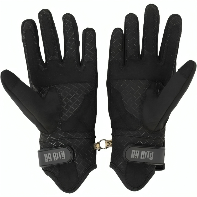 Guantes Invierno By City Hombre Viena Negro Gris - Imagen 2