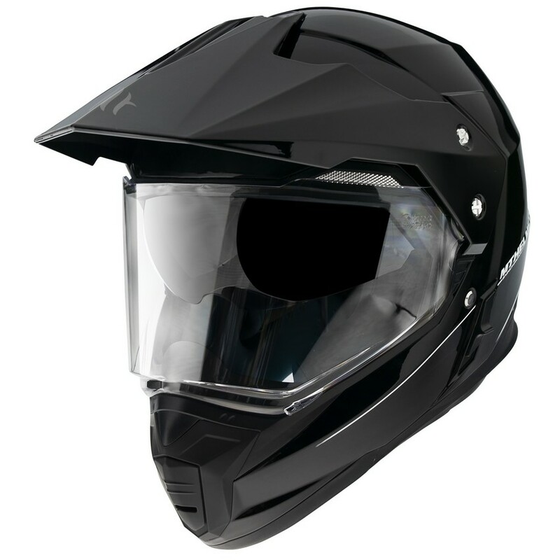 Casco Adventure MT Synchrony Duo Sport Solid Negro Brillo