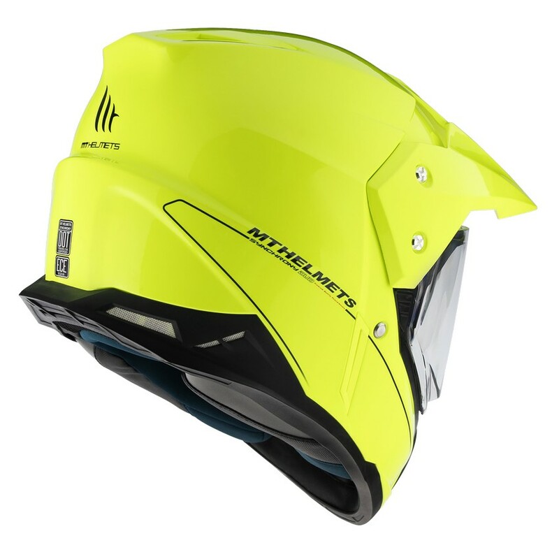Casco Adventure MT Synchrony Duo Sport Solid Amarillo Fluor - Imagen 3