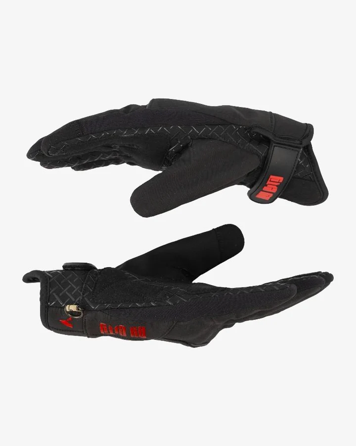 Guantes Invierno By City Hombre Viena Negro Rojo - Imagen 3
