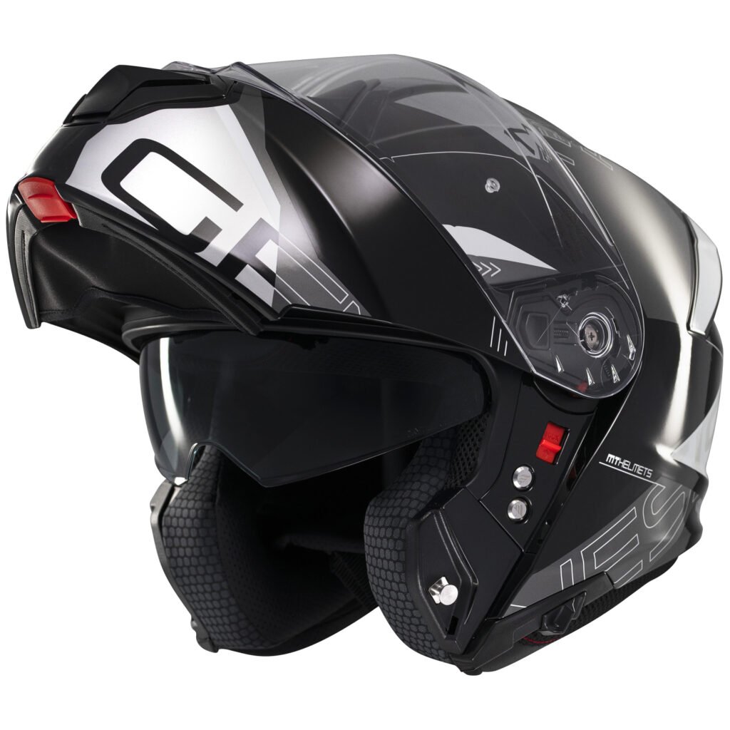 Casco Modular MT Genesis SV Atempo B2 Negro Gris Blanco