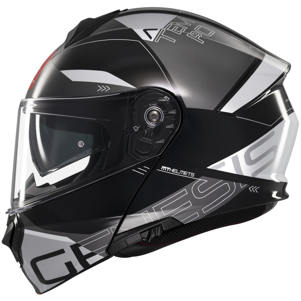Casco Modular MT Genesis SV Atempo B2 Negro Gris Blanco - Imagen 2