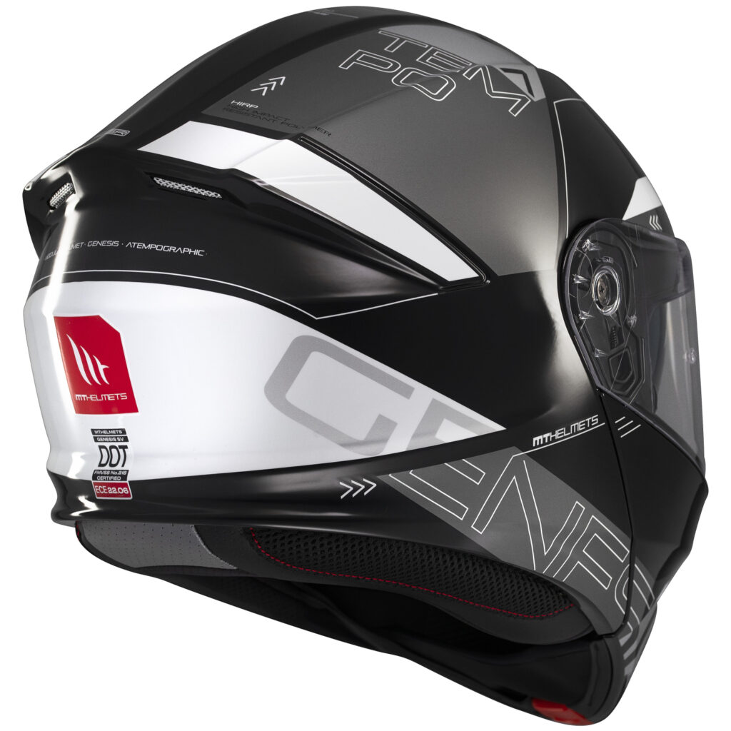 Casco Modular MT Genesis SV Atempo B2 Negro Gris Blanco - Imagen 7