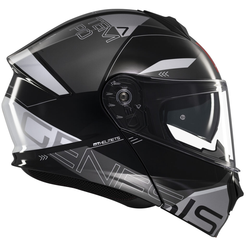Casco Modular MT Genesis SV Atempo B2 Negro Gris Blanco - Imagen 6