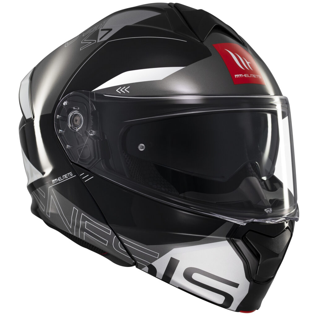 Casco Modular MT Genesis SV Atempo B2 Negro Gris Blanco - Imagen 5