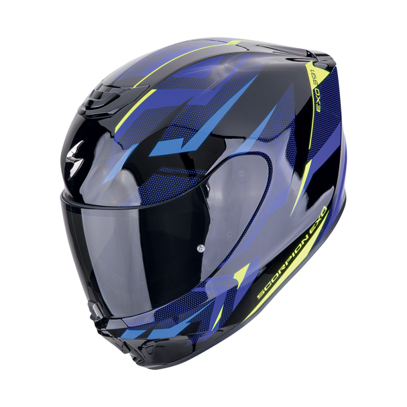 Casco Scorpion Exo-391 Aaxo Azul Negro 22.06 + Pantalla Decorada - Imagen 5