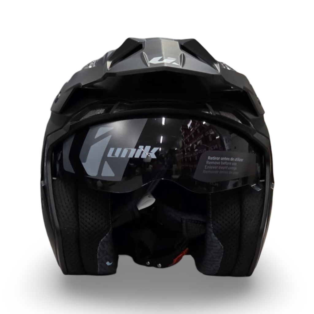 Casco Trial Unik Link DV Negro Mate - Imagen 3
