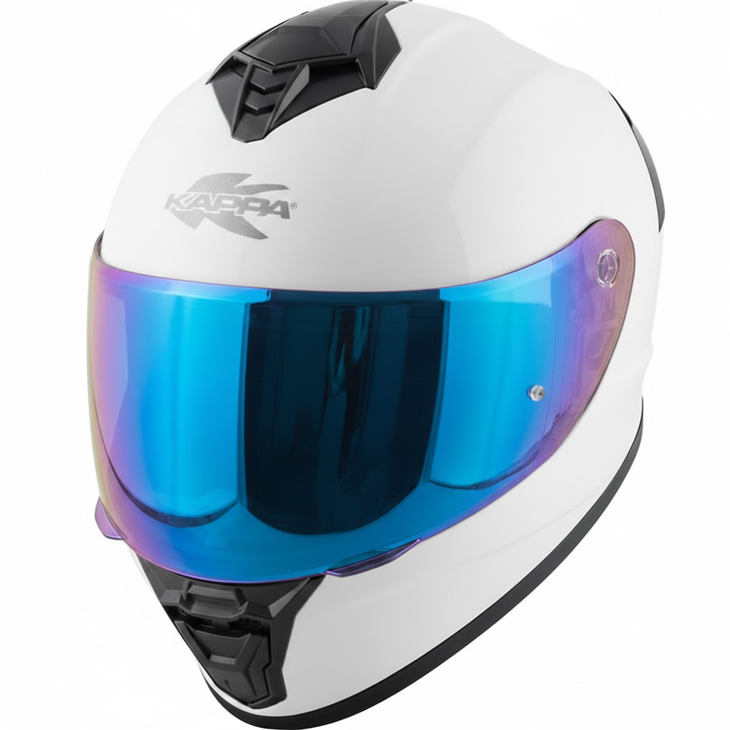 Casco Integral Kappa KV51 Blanco Brillo + Pantalla decorada - Imagen 2
