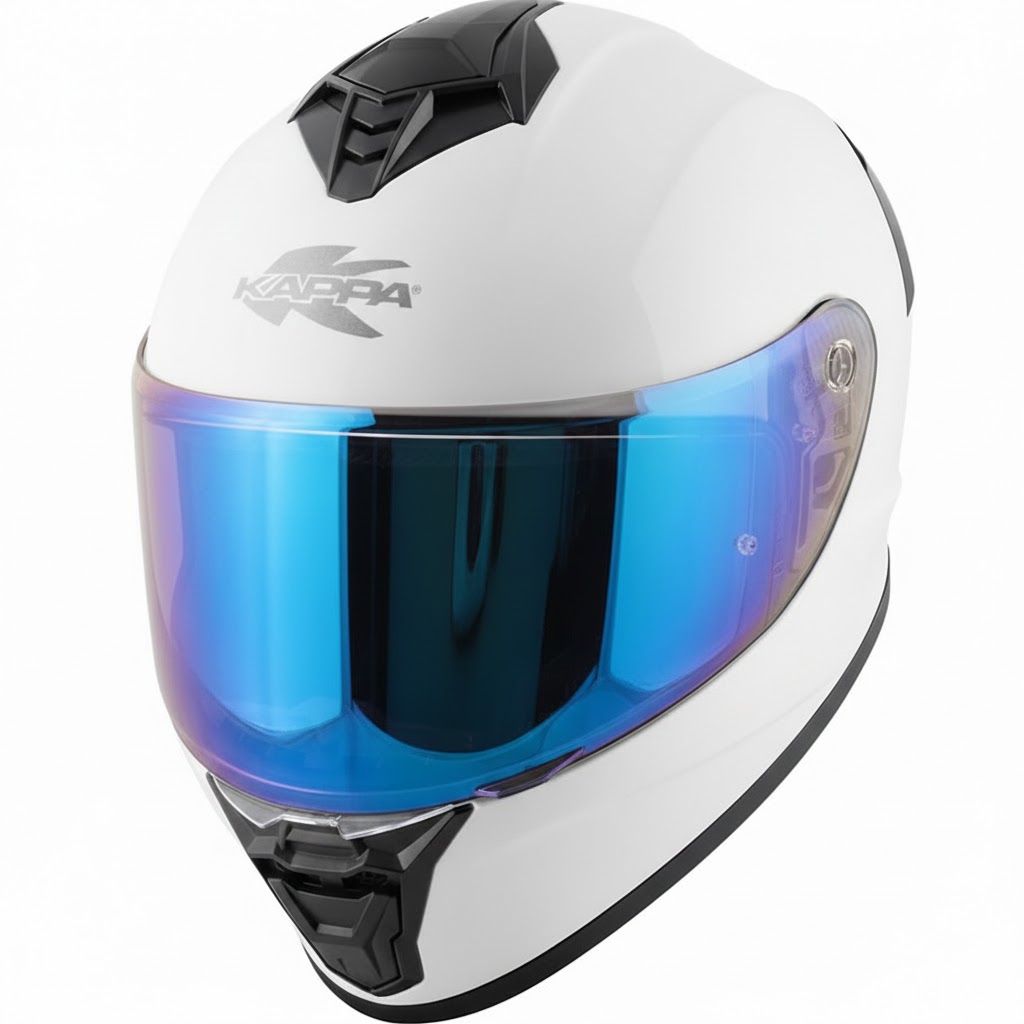 Casco Integral Kappa KV51 Blanco Brillo + Pantalla decorada - Imagen 4