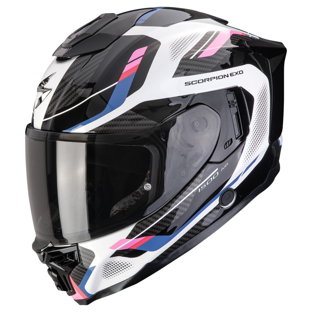 Casco Integral Scorpion EXO-1500 Air Sleek White Black Pink