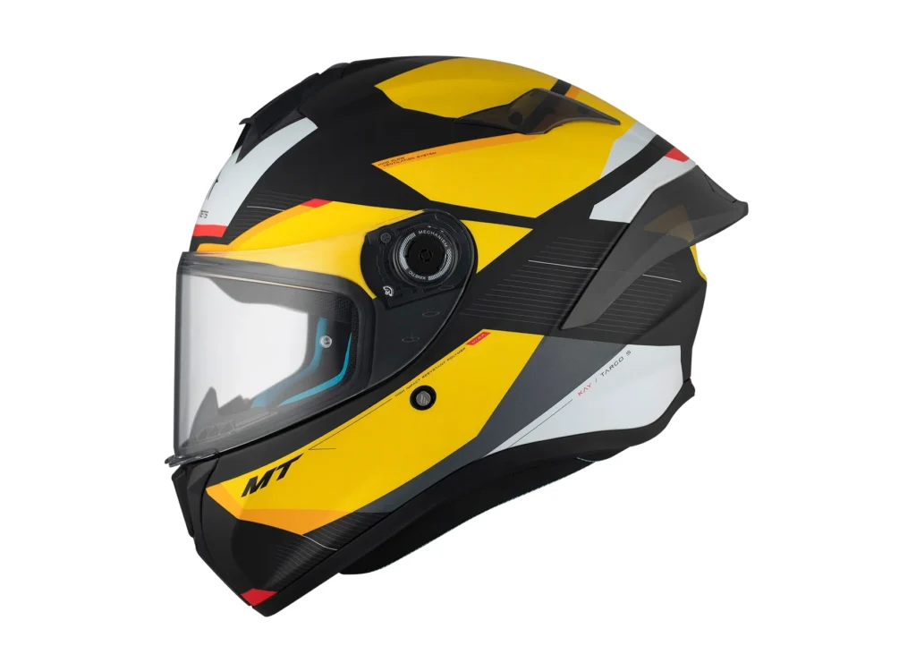 Casco Integral MT Targo S Kay B3 Negro Mate Amarillo - Imagen 2