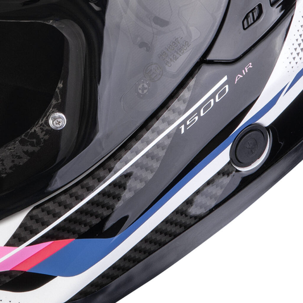 Casco Integral Scorpion EXO-1500 Air Sleek White Black Pink - Imagen 8